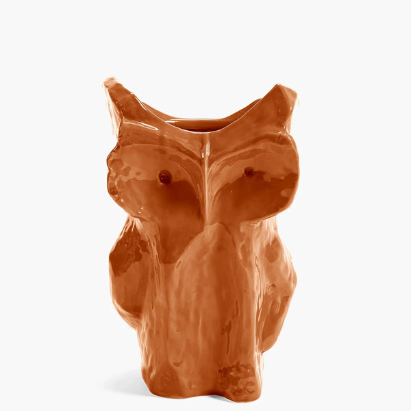 Owl vase S Orange After Midnight