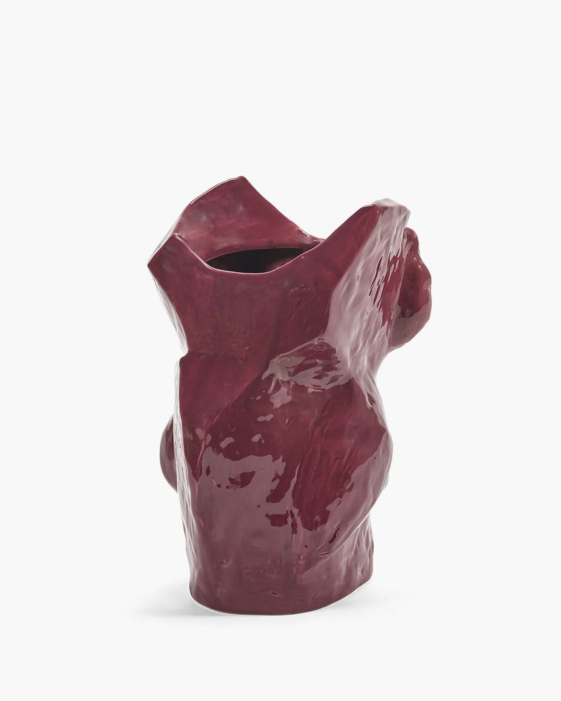 Owl vase S Aubergine After Midnight
