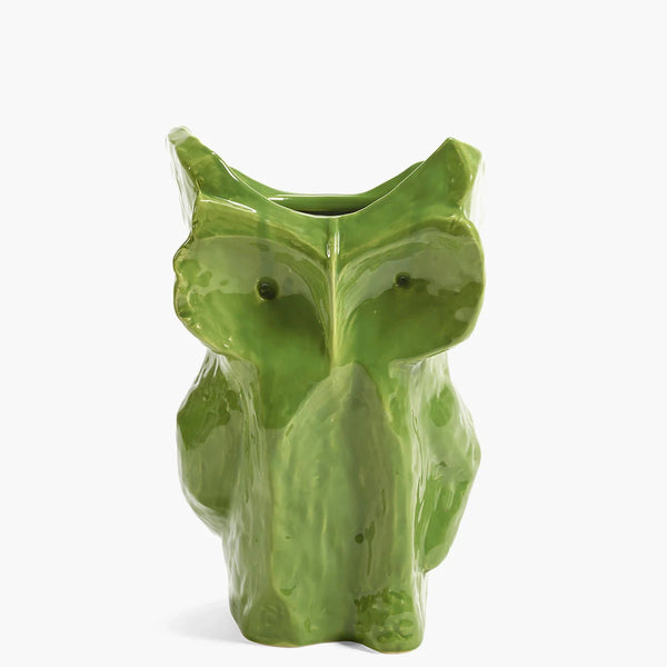 Owl vase S Green After Midnight