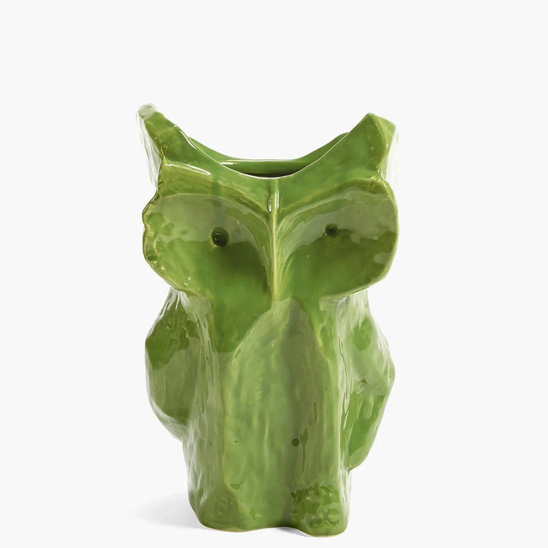 Owl vase S Green After Midnight