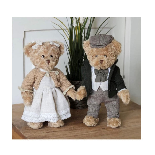 English Cottage Couple Bear Plush