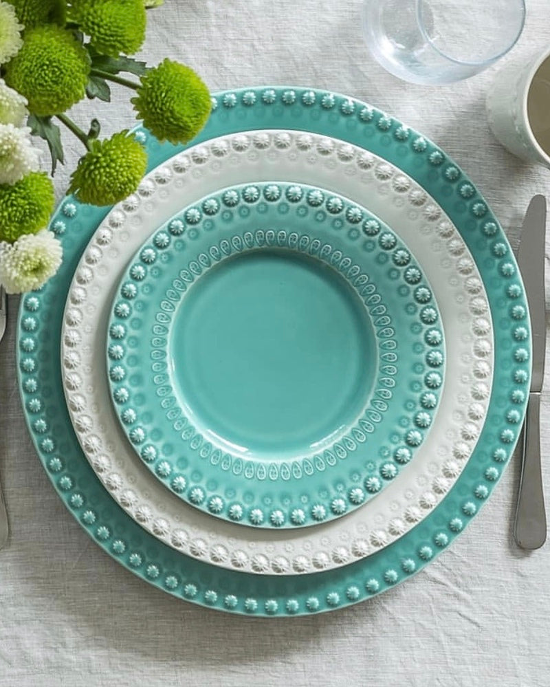 Fantasy Charger Plate 34cm Aqua Green