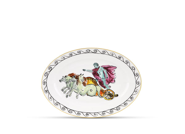 IL Viaggio Di Nettuno Chariot White Large Oval Platter