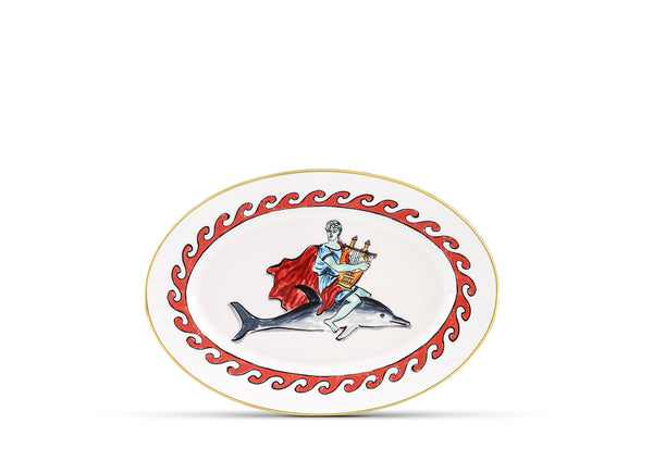 IL Viaggio Di Nettuno Dolphin White Large Oval Platter