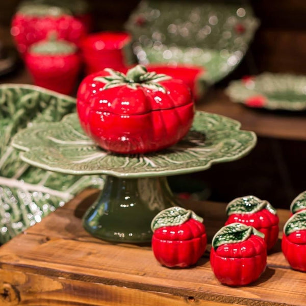 Tomato Butter Dish with Cover Natural