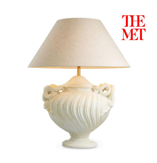 Table Lamp Antonine Antique Look Finish Including Shade