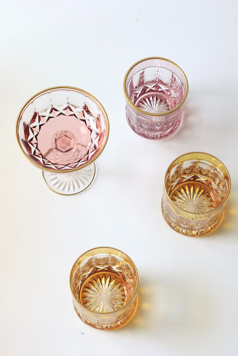 Traviata Old Fashion Tumbler Pink, Set of 2