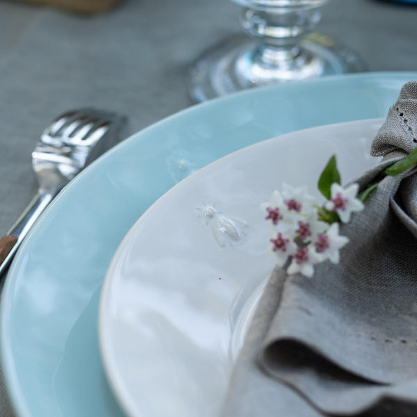 Bee Ceramic Blue Dinner Set for Twelve