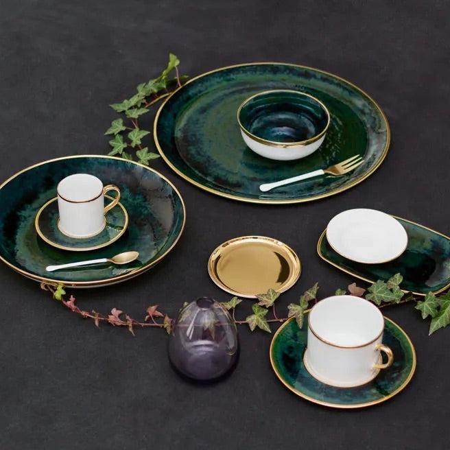 Lush Forest Set of 4 Tea Cups and Saucers