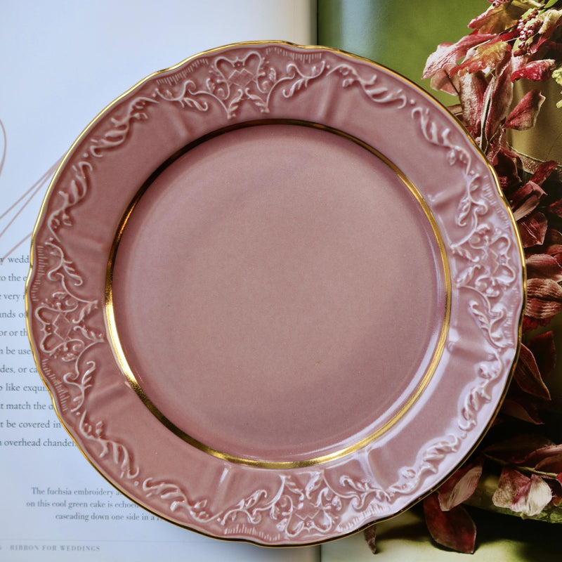 Set Of 4 - Vivian Rose Dessert Plate