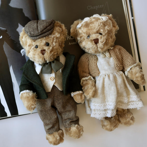 English Cottage Couple Bear Plush