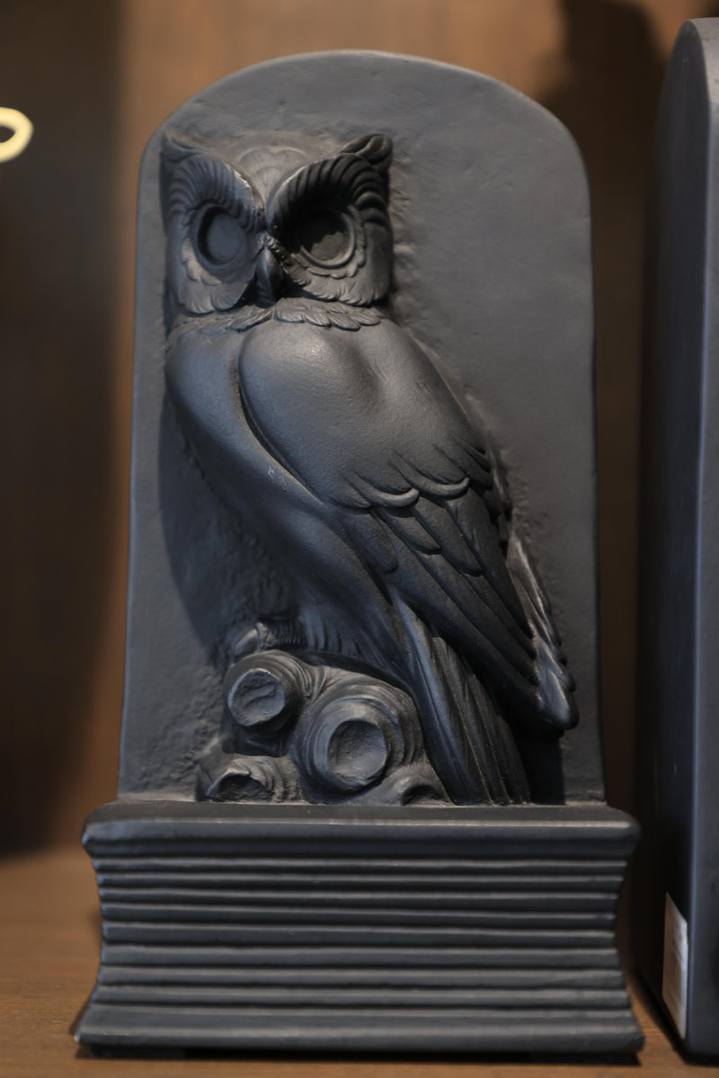 Owl Bookend Set of 2 Black