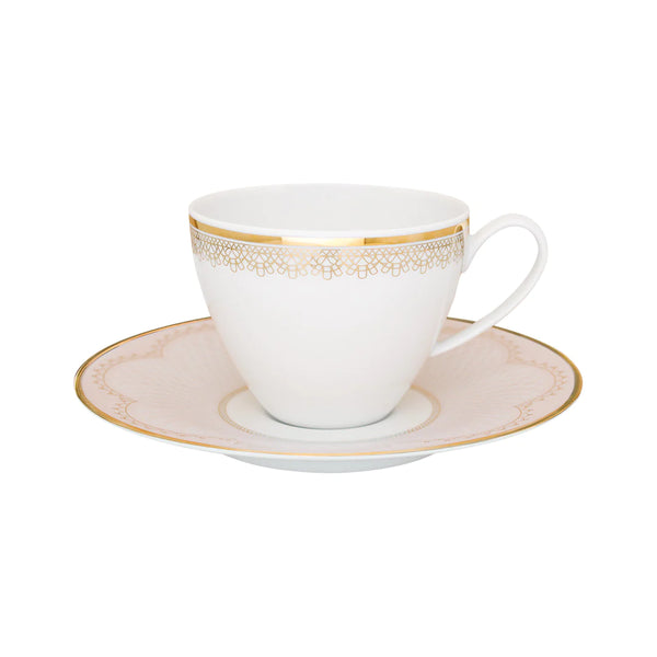 Set of 6 - Grace Tea Cups and Saucers