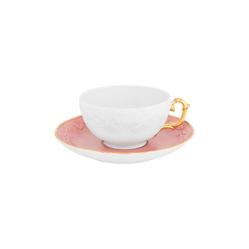 Vivian Rose Set of 4 Tea Cups and Saucers
