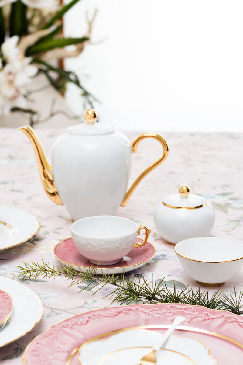 Vivian Rose Set of 4 Tea Cups and Saucers