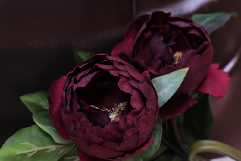 Real Touch Burgundy Peony