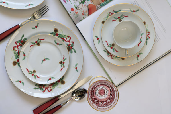 Porcel Christmas Holly Dinner Set for Twelve