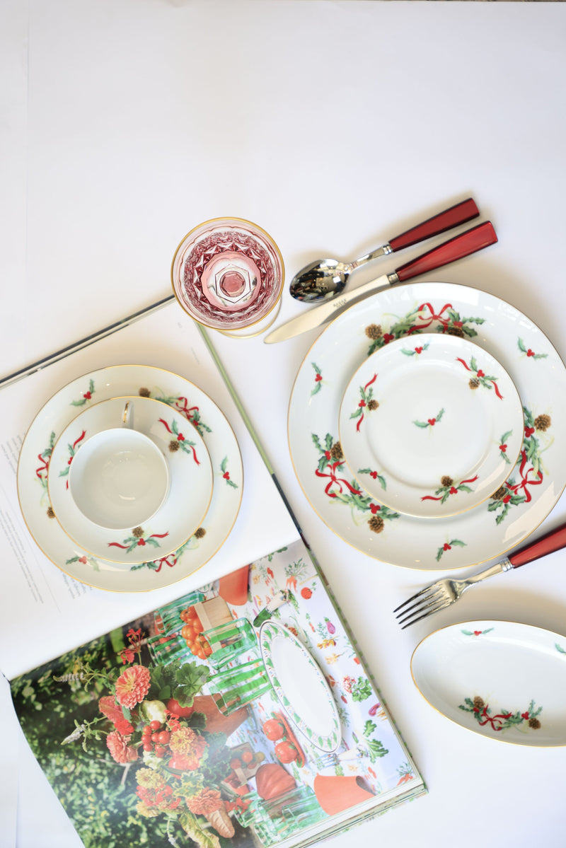 Porcel Christmas Holly Dinner Set for Twelve