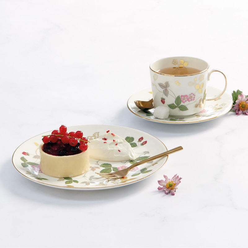 Wild Strawberry Gold Coupe Plate 20cm Set of 4