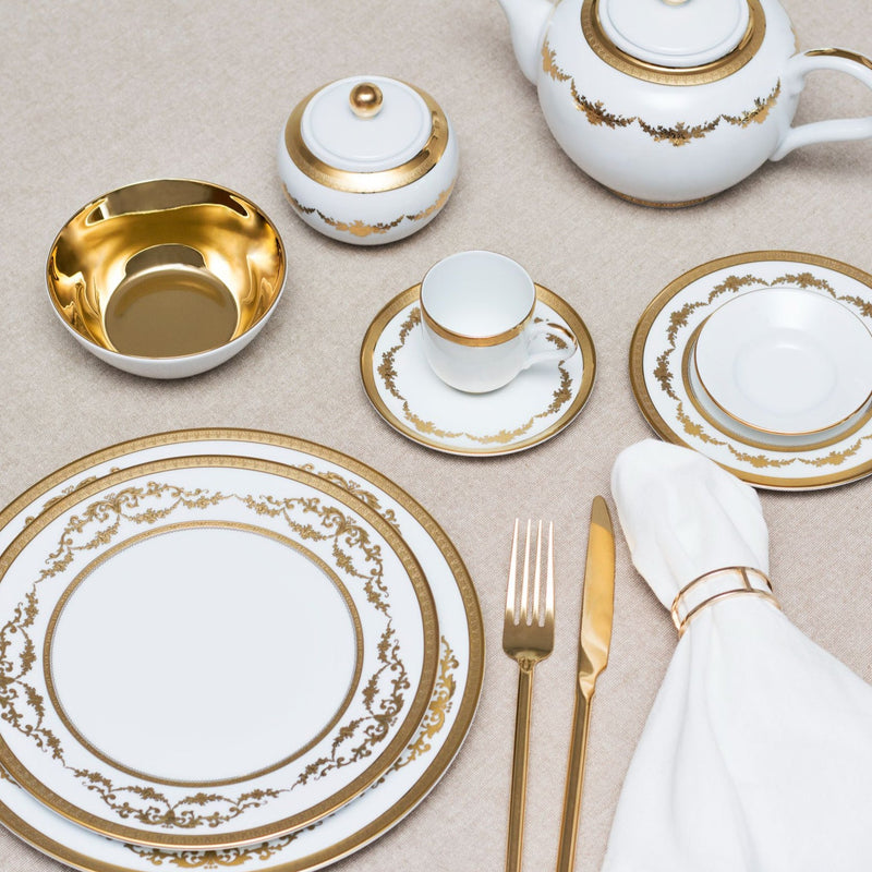 Imperio Collection Porcel | Imperio Gold Teacup and Saucer | Bring Luxury Home | Mérci ...