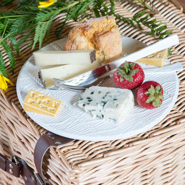 White Cheese Tray with Cheese