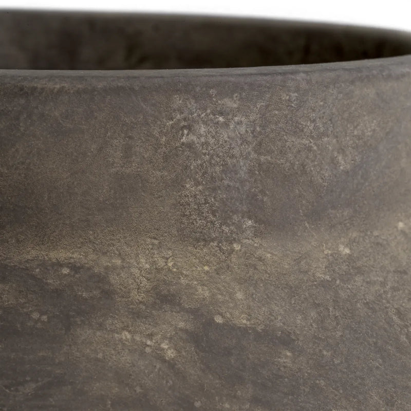 Vase Moon Jar Taupe Finish L