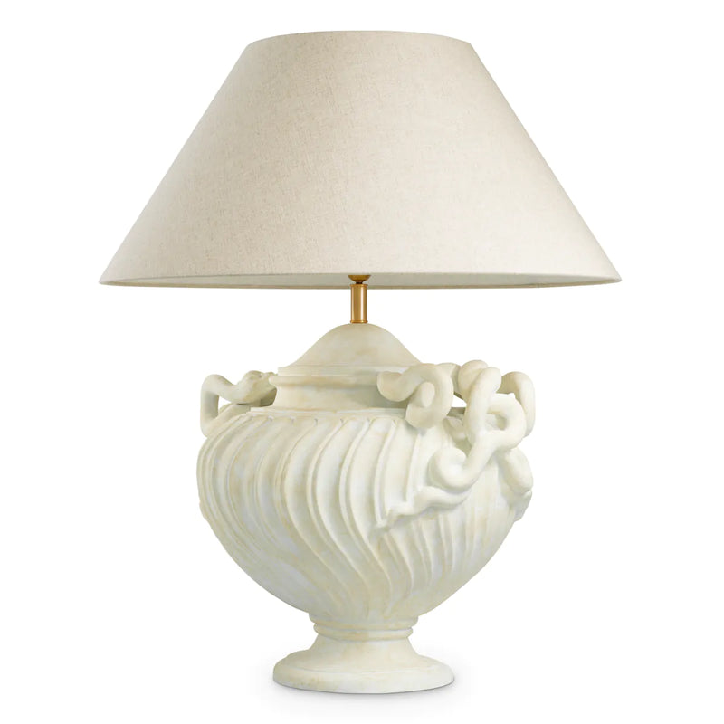 Table Lamp Antonine Antique Look Finish Including Shade