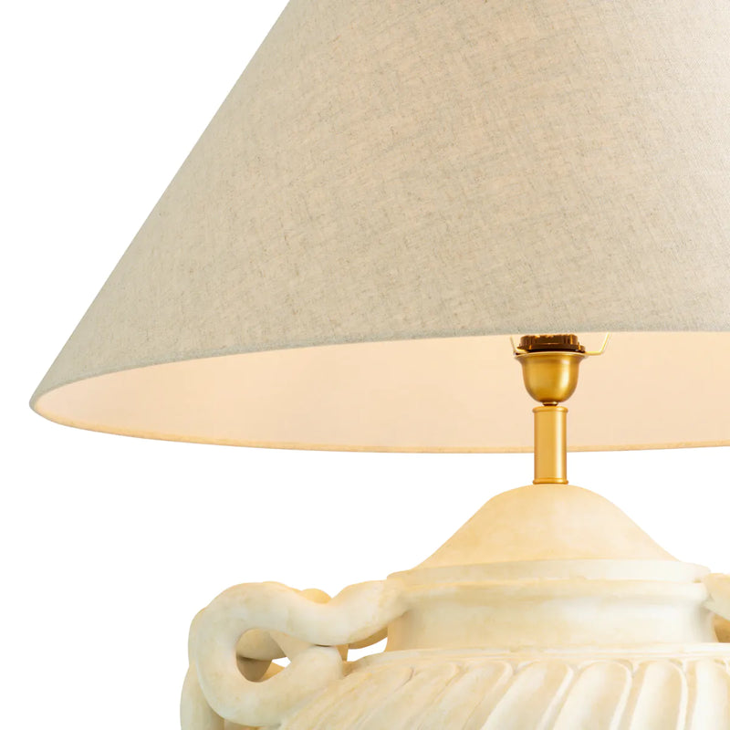 Table Lamp Antonine Antique Look Finish Including Shade
