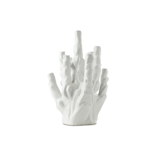White Coral Vase 10-tulips