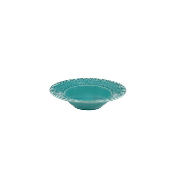 Fantasy Soup Plate Aqua Green