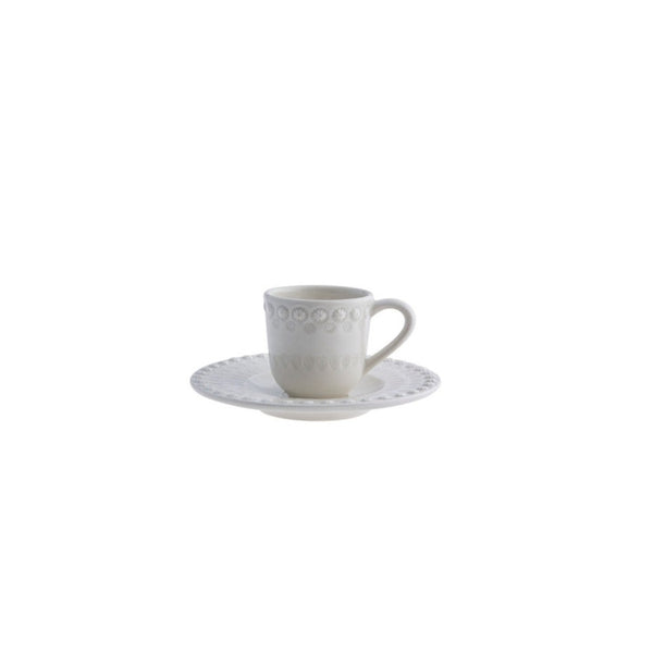 Fantasy Coffee Cup and Saucer Sandy Grey