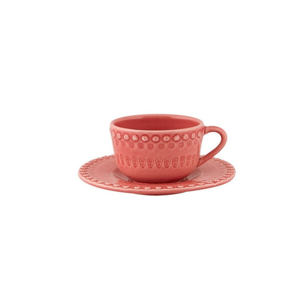 Fantasy Tea Cup and Saucer Pink