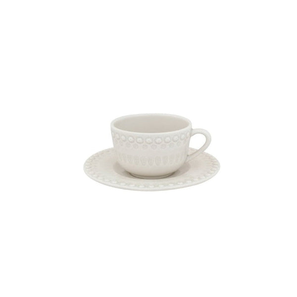 Fantasy Sandy Grey Set of 2 Tea Cups and Saucers