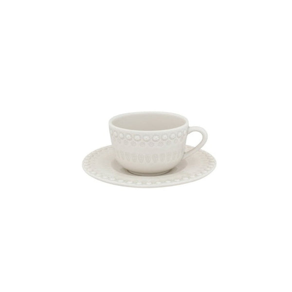 Fantasy Tea Cup and Saucer Sandy Grey