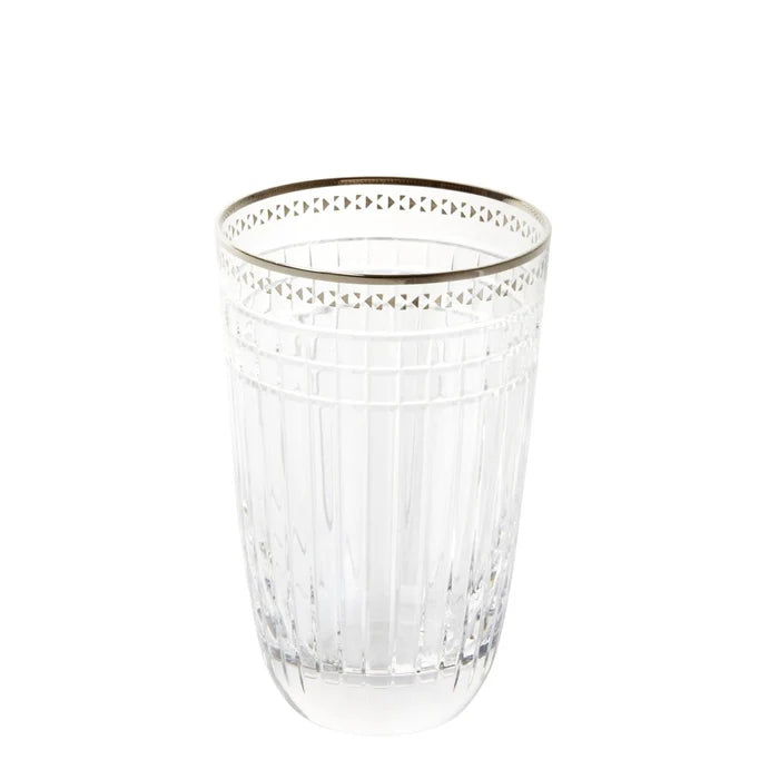 Aghata Platinum Highball Tumbler Clear S/6