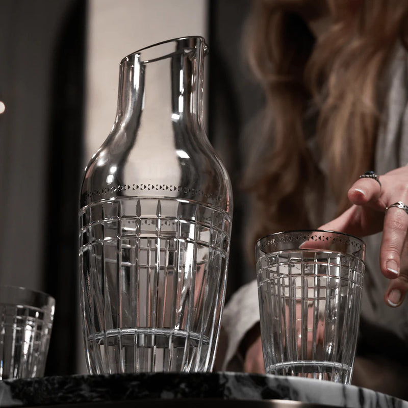 Aghata Platinum Highball Tumbler Clear S/6
