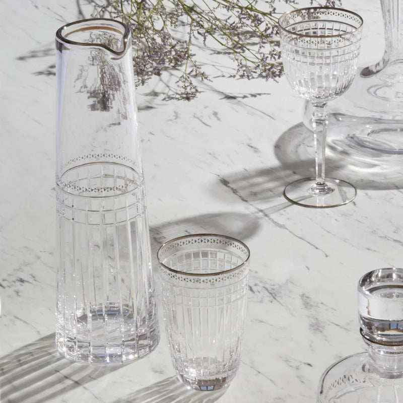 Aghata Platinum Highball Tumbler Clear S/6