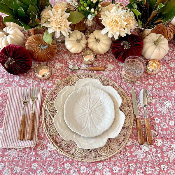 Cabbage Beige Plate Setting for Six - II