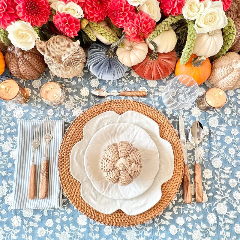 Cabbage Beige Plate Setting for Six