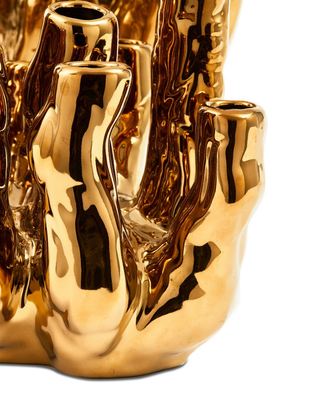 Coral Reef Gold Vase