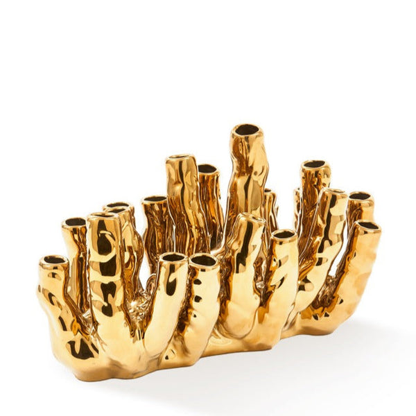 Coral Reef Gold Vase