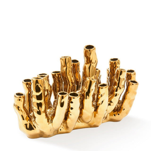 Coral Reef Gold Vase