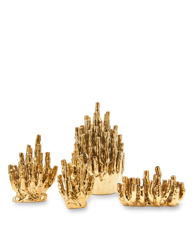Coral Reef Gold Vase