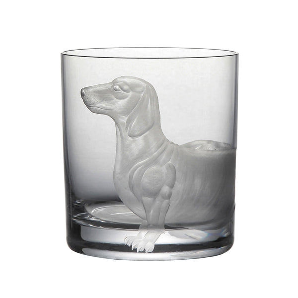 Dachshund Double Old Fashioned Clear S/4