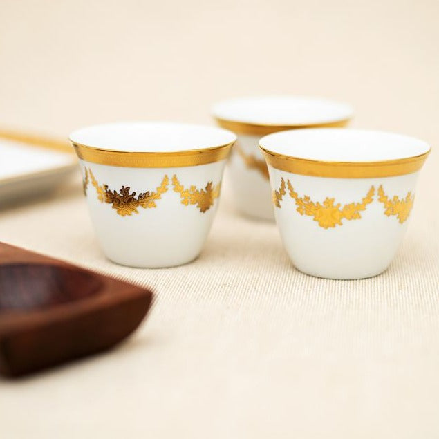 Imperio Gold Set of 6 Jasmine Tea Cups