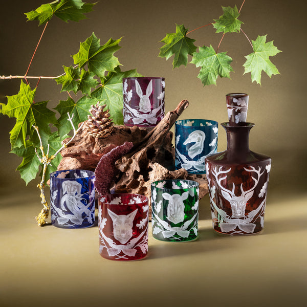 Forest Folly Assorted Double Old Fashioned Glasses S/6