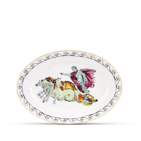 IL Viaggio Di Nettuno Oval Platter-Chariot White