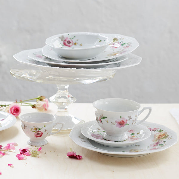 Maria Pink Rose Dinner Set for Twelve