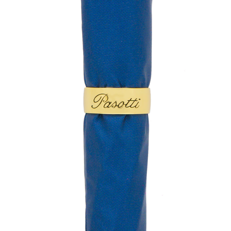 Blue Umbrella with Gold Lion Handle