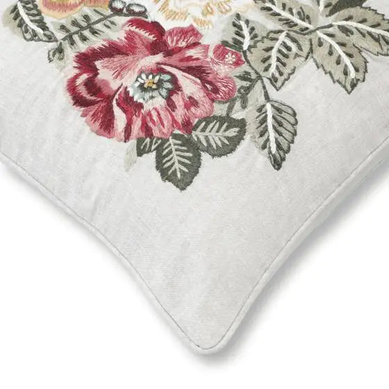 Vintage Floral Cotton Natural Multi Cushion Cover